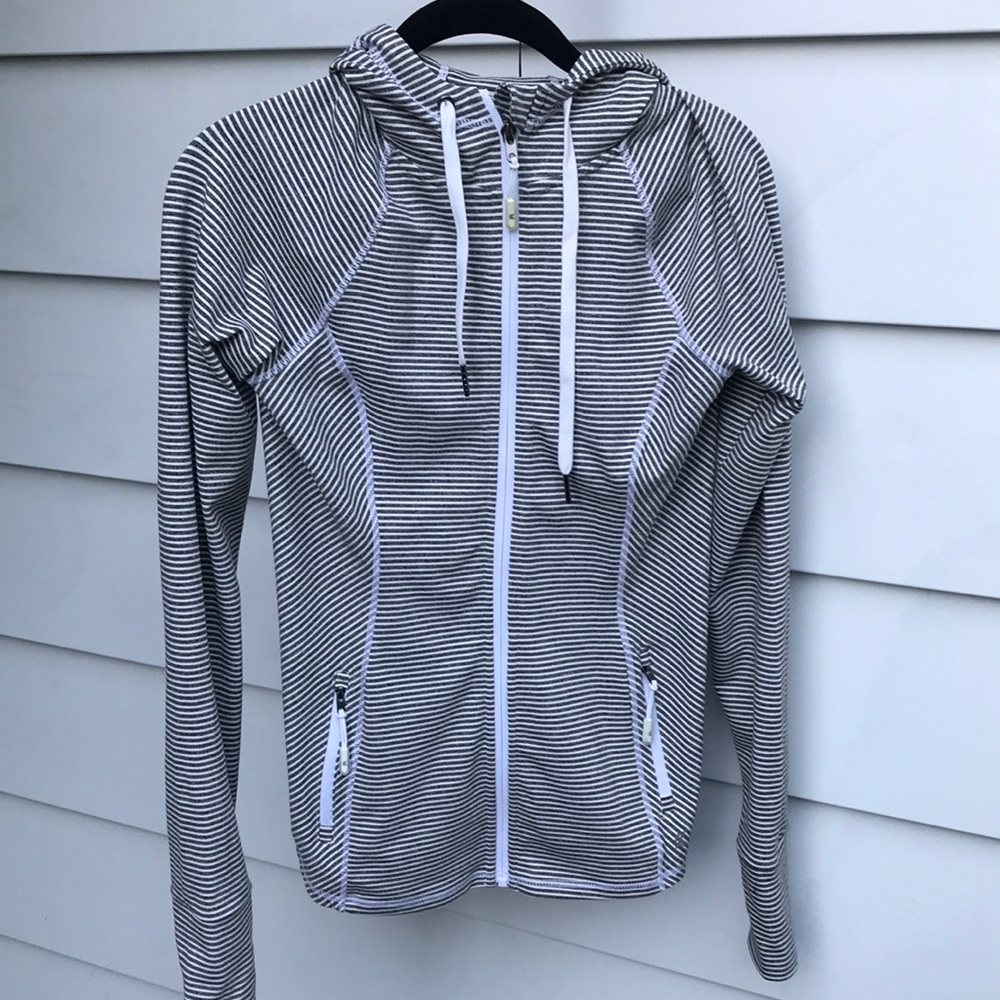 Kyodan grey & white stripe athletic jacket